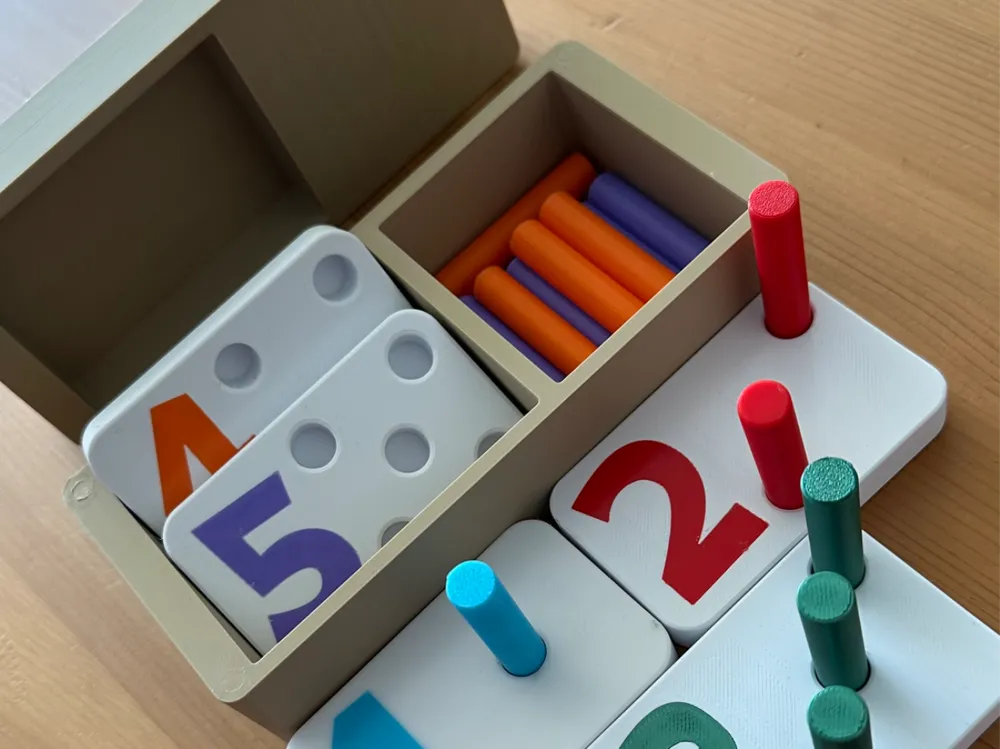 Números Montessori com Caixa
