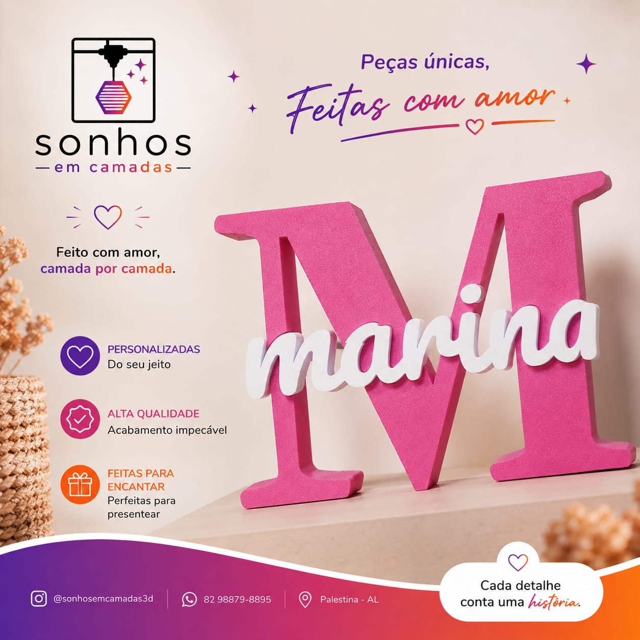 Letra Decorativa Personalizada com Nome