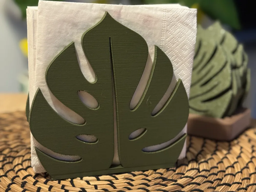 Porta Guardanapos Monstera Decorativo
