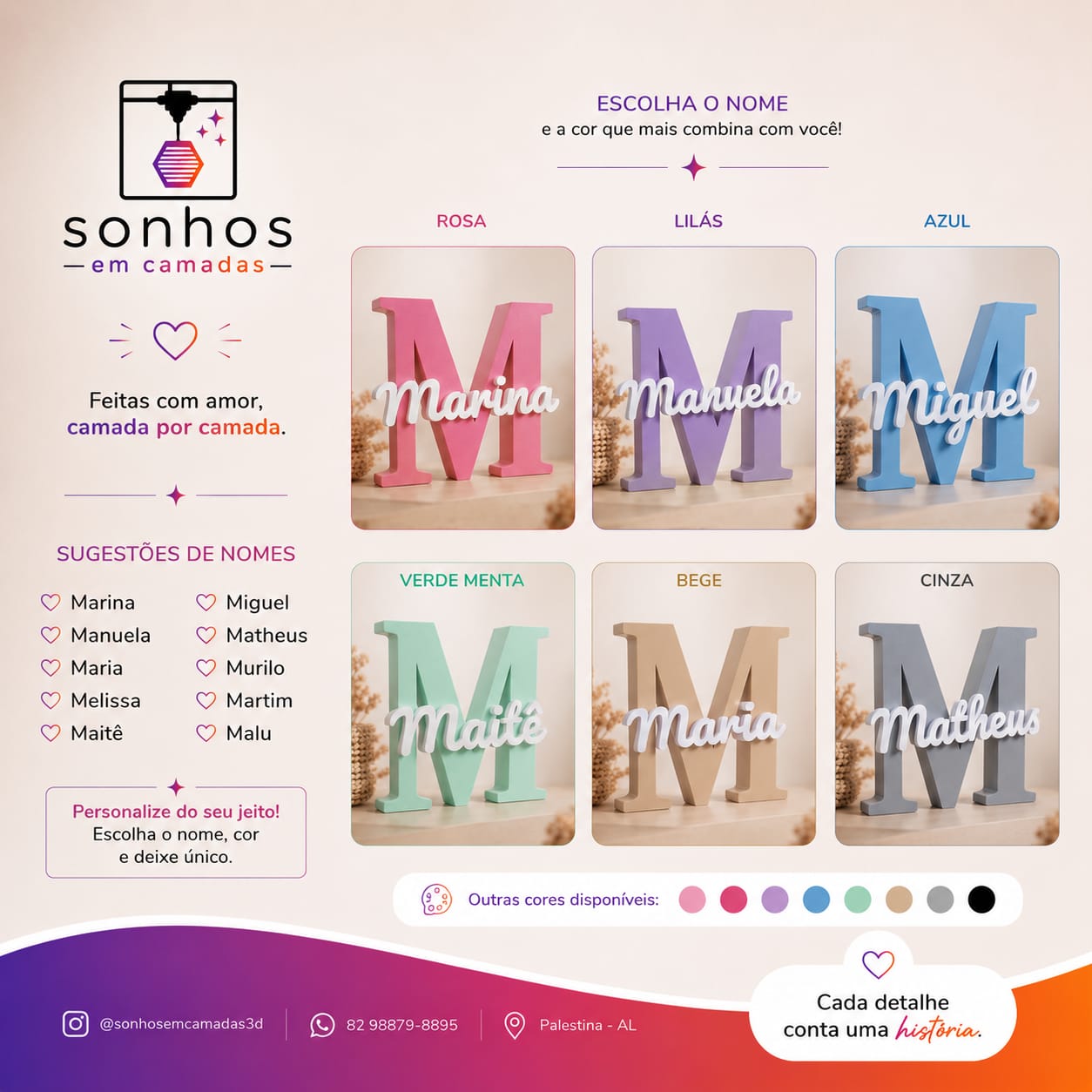 Letra Decorativa Personalizada com Nome